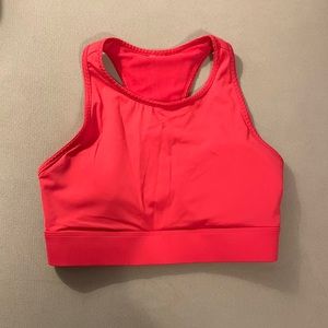 Fabletics bright pink halter sports bra